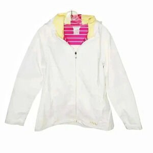 Firefly White Hooded Jacket XL – Light Layer for Snowbirds – NWT -- Minor Marks